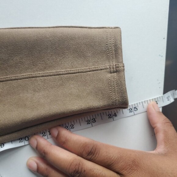 Spanx Faux Suede Rich Caramel Leggings Size SP - Picture 8 of 9